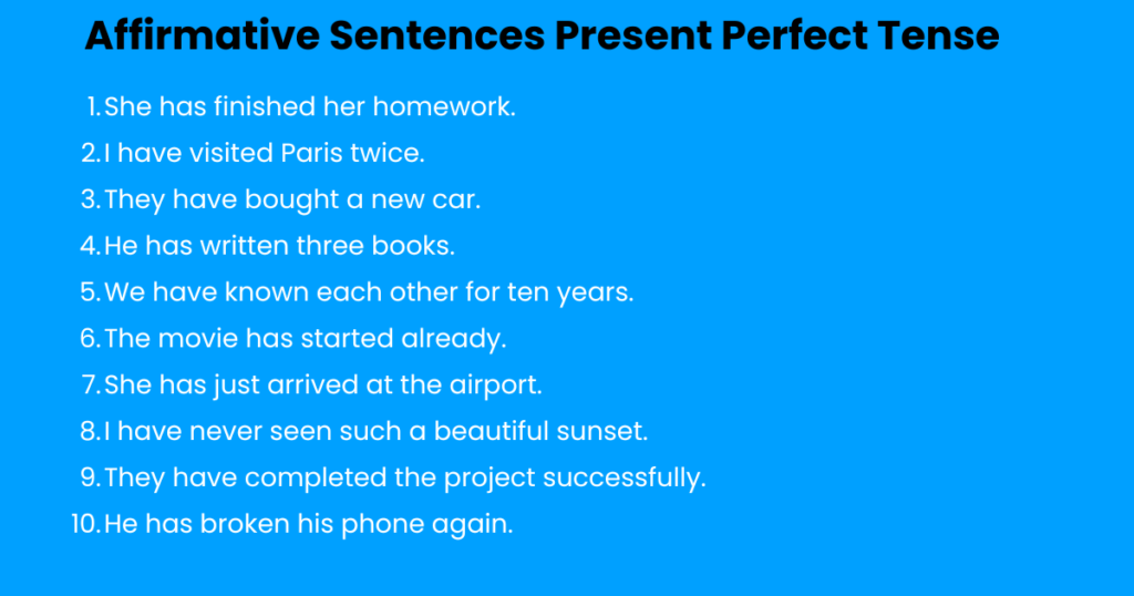 present perfect tense